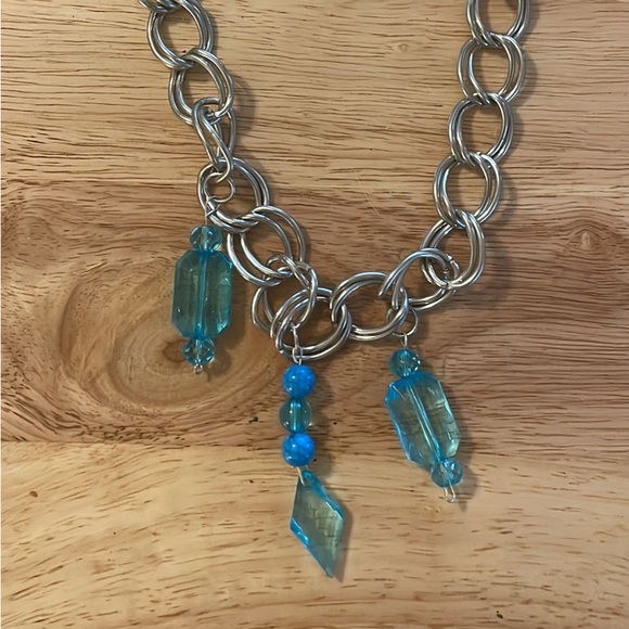 Stainless steel chain necklace. Necklace and bracelet set. - Picture 2 of 2